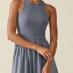 Faherty Charcoal Ribbed dress
